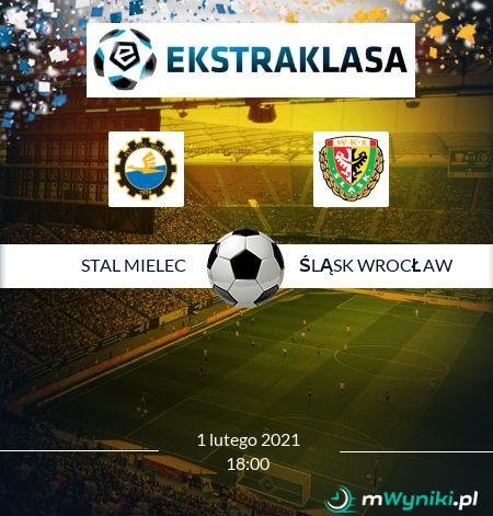 Stal Mielec - Śląsk Wrocław wynik 1 lutego 2021 Ekstraklasa