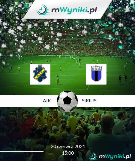 AIK - Sirius wynik 20 czerwca 2021 Klubowe mecze towarzyskie