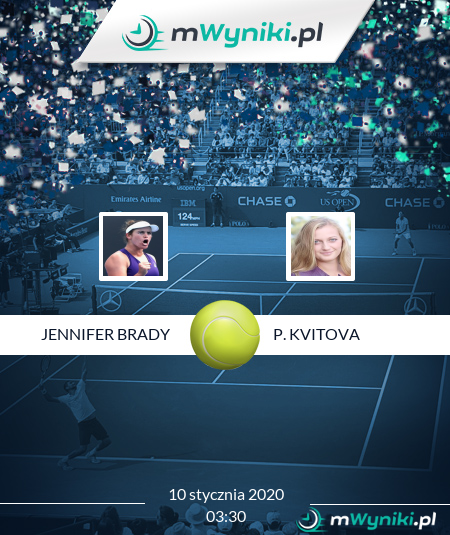 Jennifer Brady - Petra Kvitova wynik 10 stycznia 2020 ...