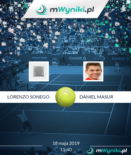 Lorenzo Sonego - Daniel Masur wynik 18 maja 2019 1/8 ...